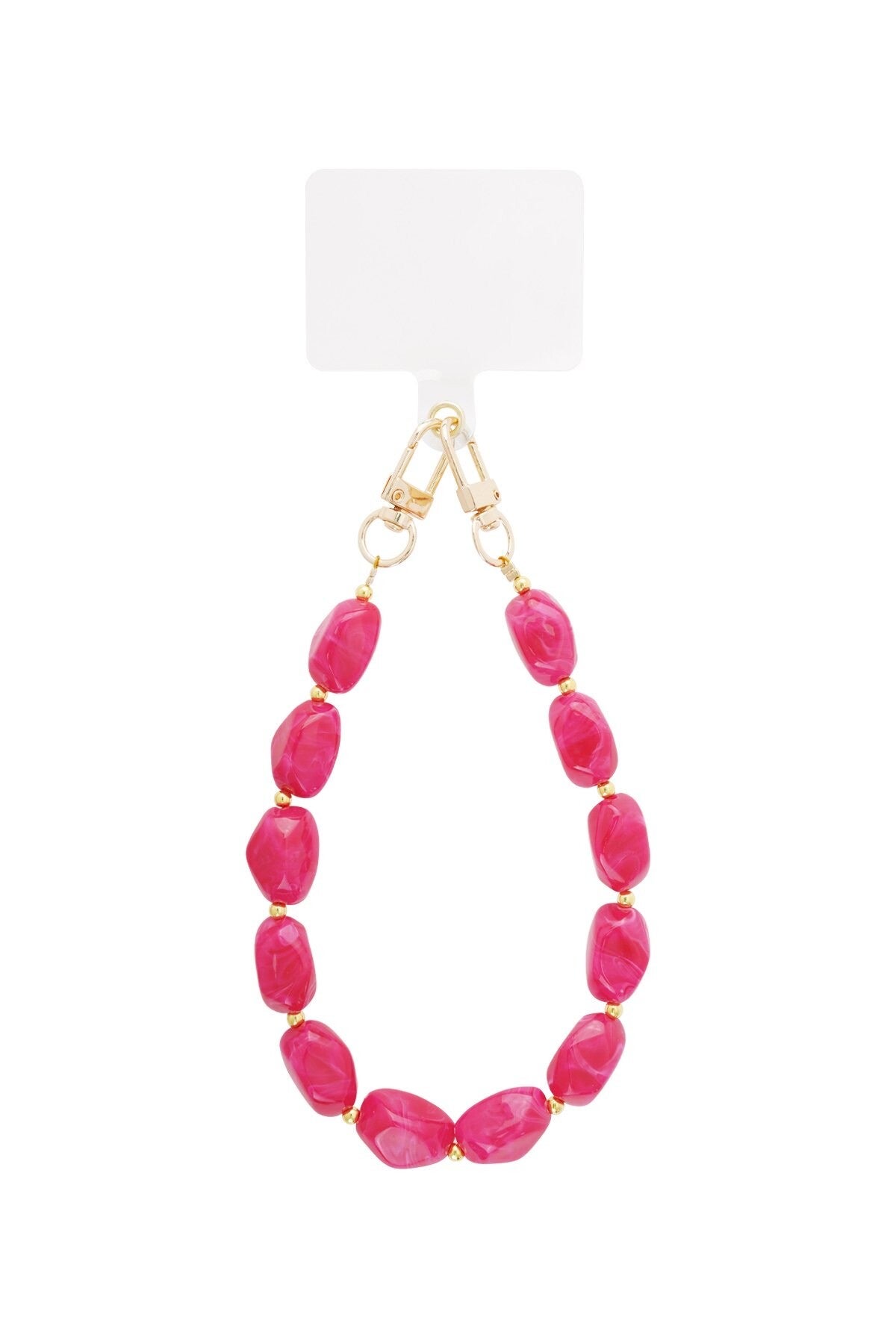 Telefoonkoord kralen Fuchsia