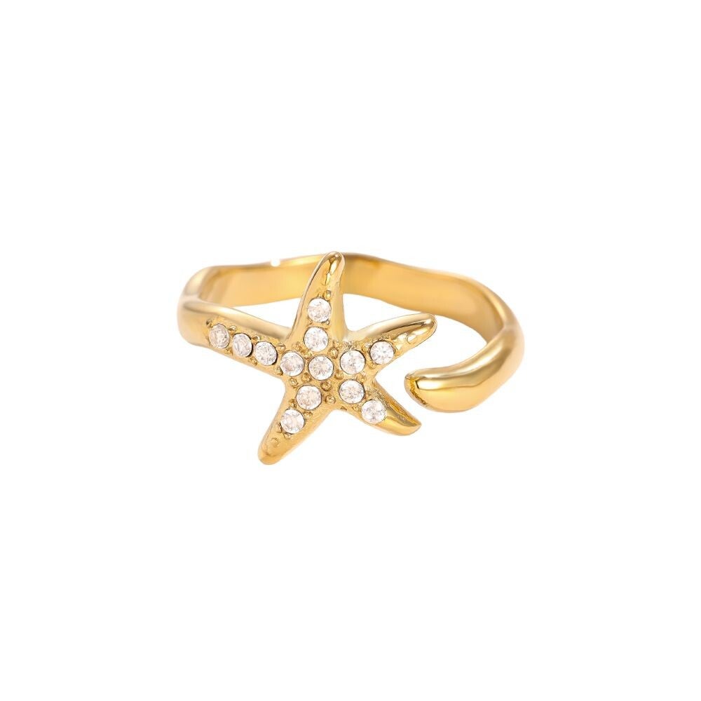 Ring Starfish Sparkle