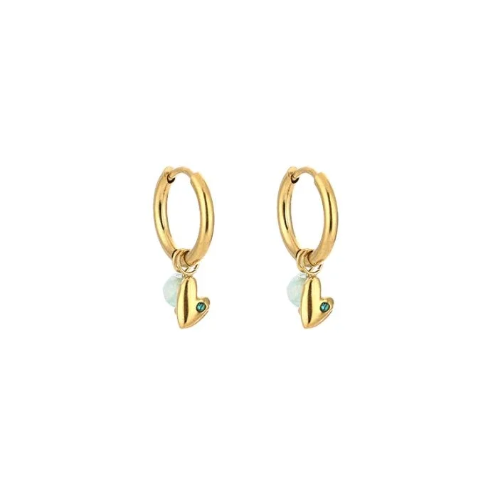 Oorbellen Green Heart