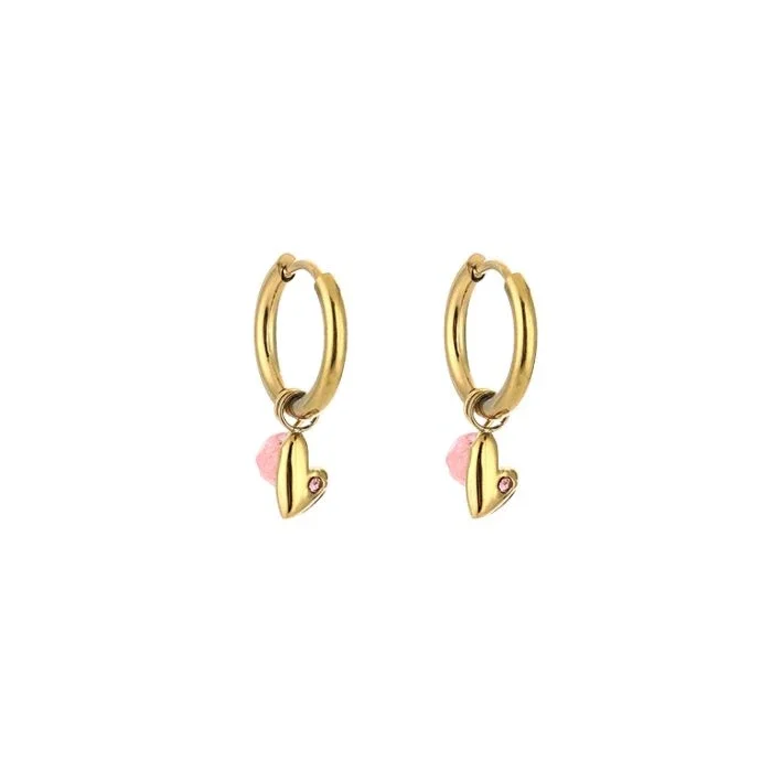 Oorbellen Pink Heart