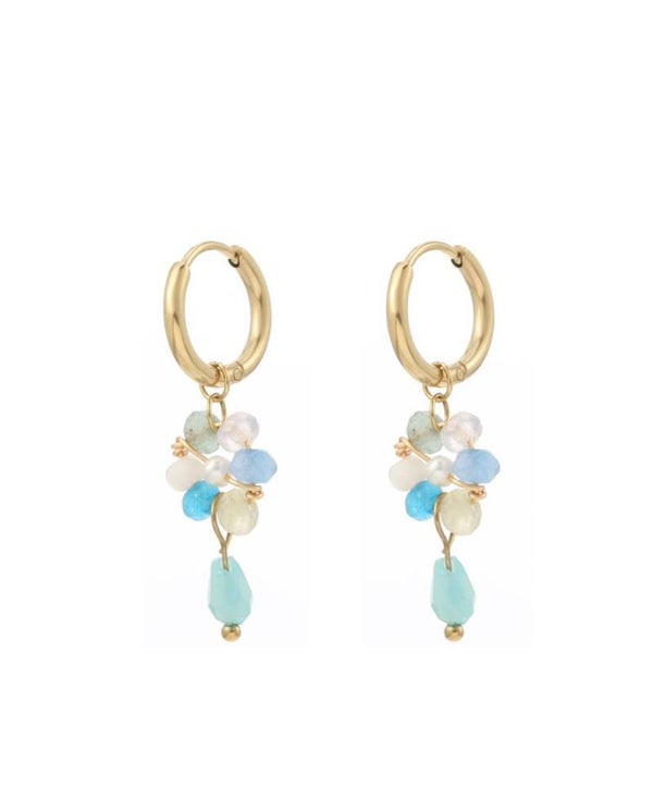 Oorbellen Flower Fiesta (blauw)