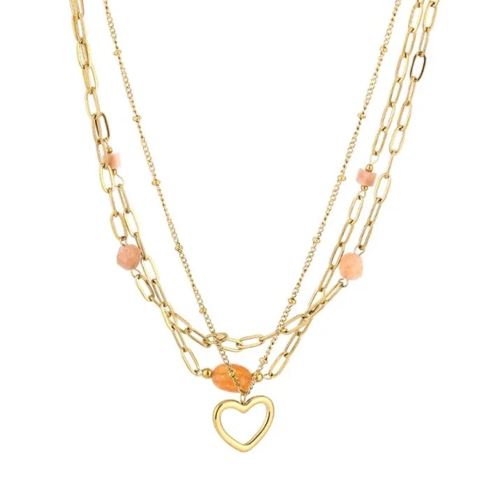 Ketting Sweetheart Club (oranje/roze)