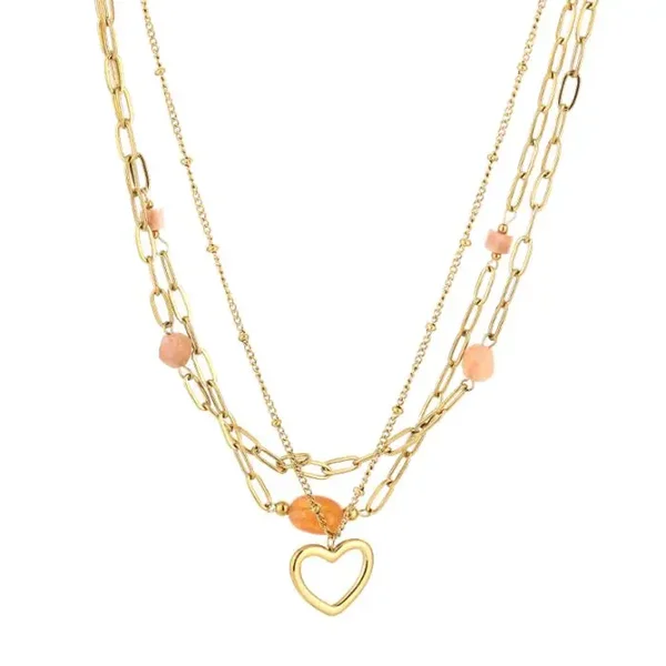 Ketting Sweetheart Club (oranje/roze)