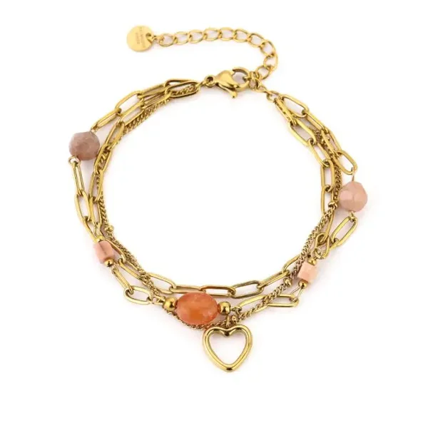 Armband Sweetheart Club (oranje/roze)