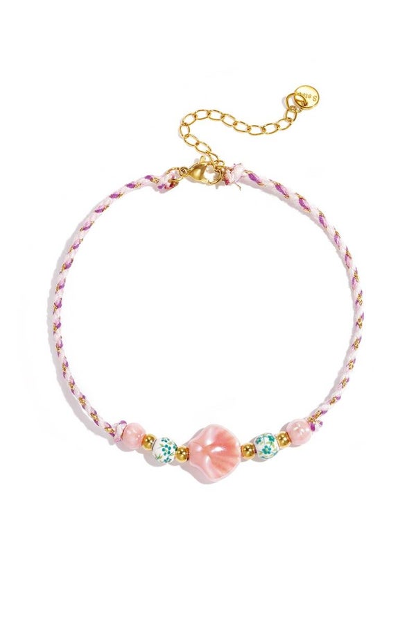 Enkelbandje Pink Shell