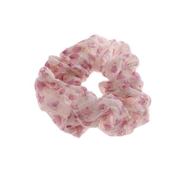Scrunchie Bloemen roze