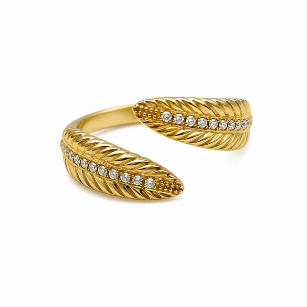 Ring Feather Strass