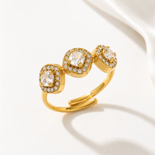 Ring Triple Dots strass
