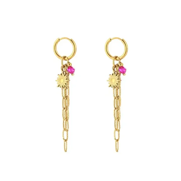Oorbellen Fuchsia Sun