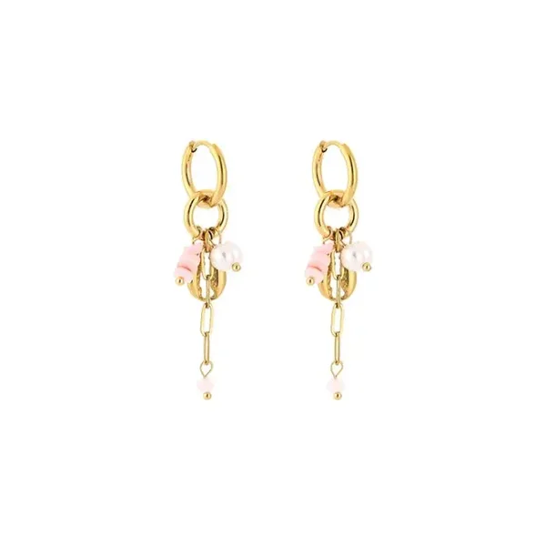 Oorbellen Shell Glam (roze)
