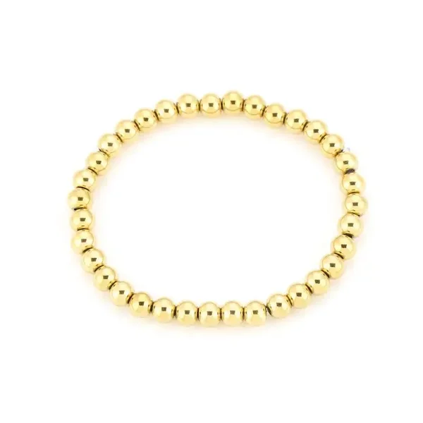 Armband kralen medium gold