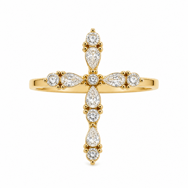 Ring Strass Cross