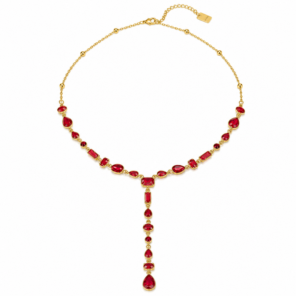 Y ketting Stones (rood)