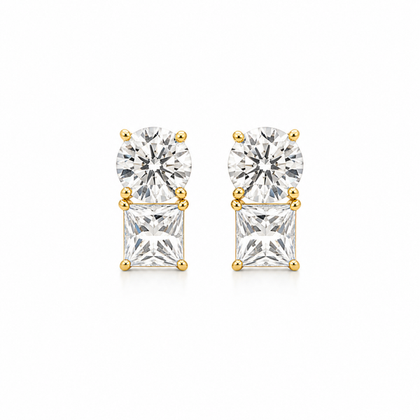 Oorbellen Double Strass