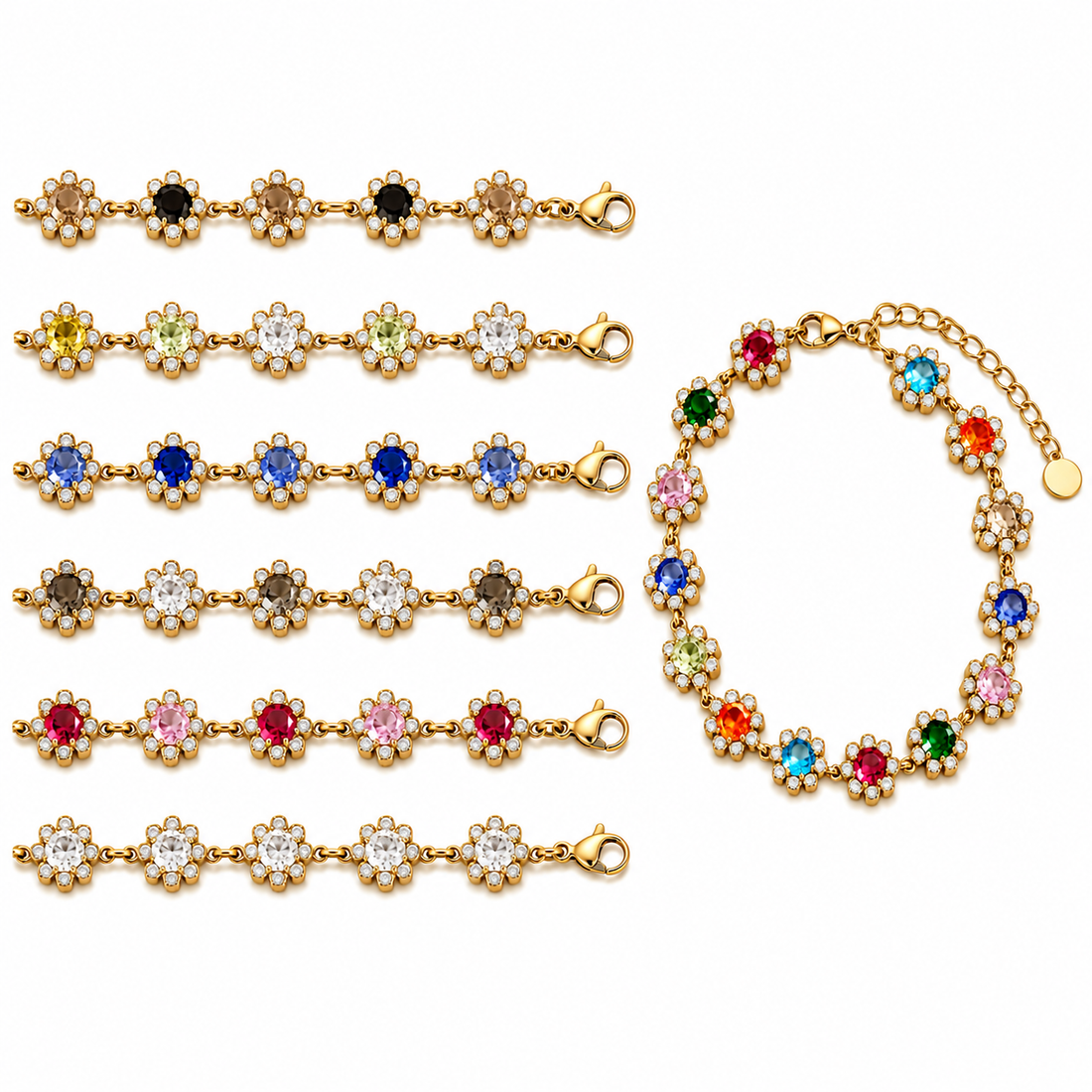 Armband Flowery Strass