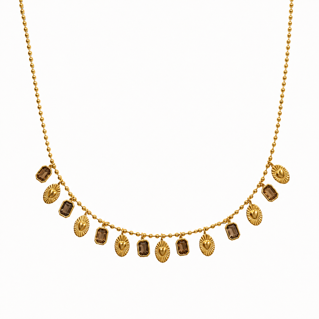 Ketting Brown Stones