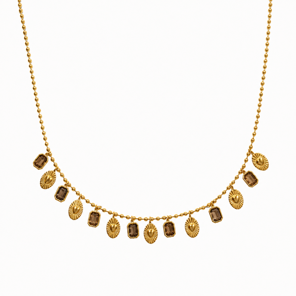 Ketting Brown Stones