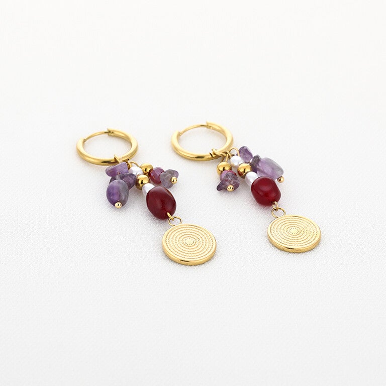 Oorbellen Rosie paars