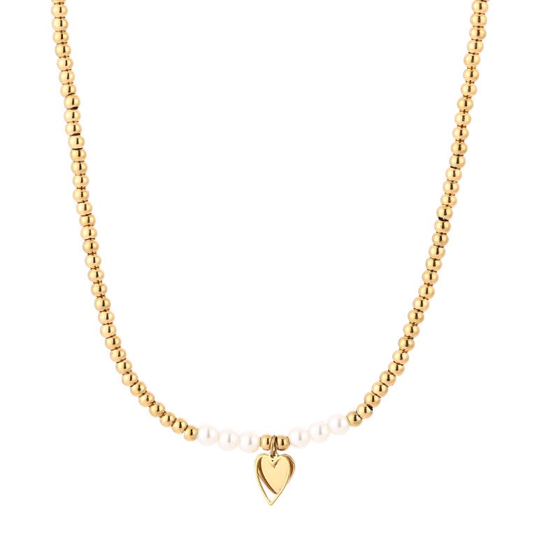 Ketting hartje met parels