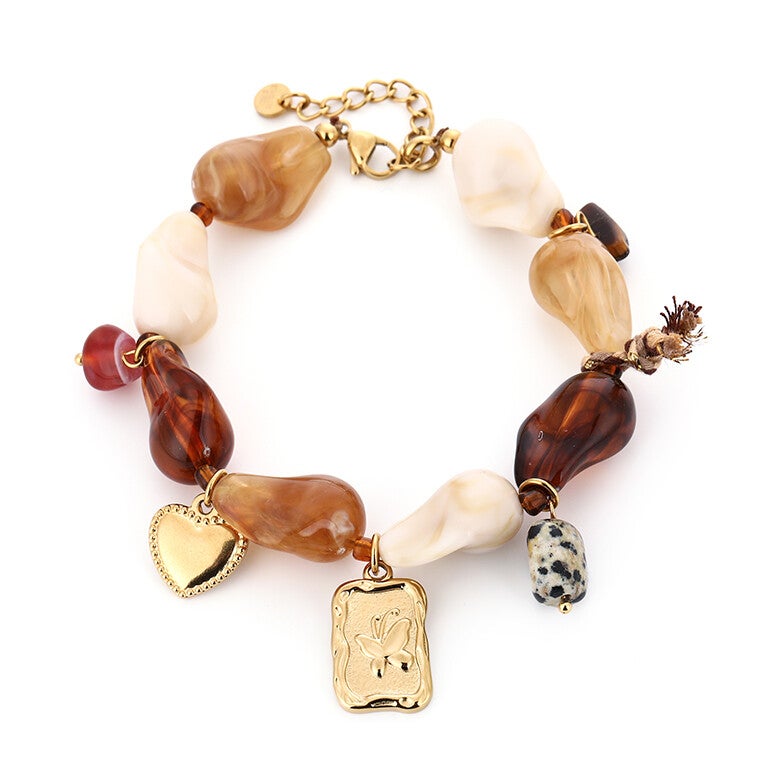 Kralenarmband met bedels multi