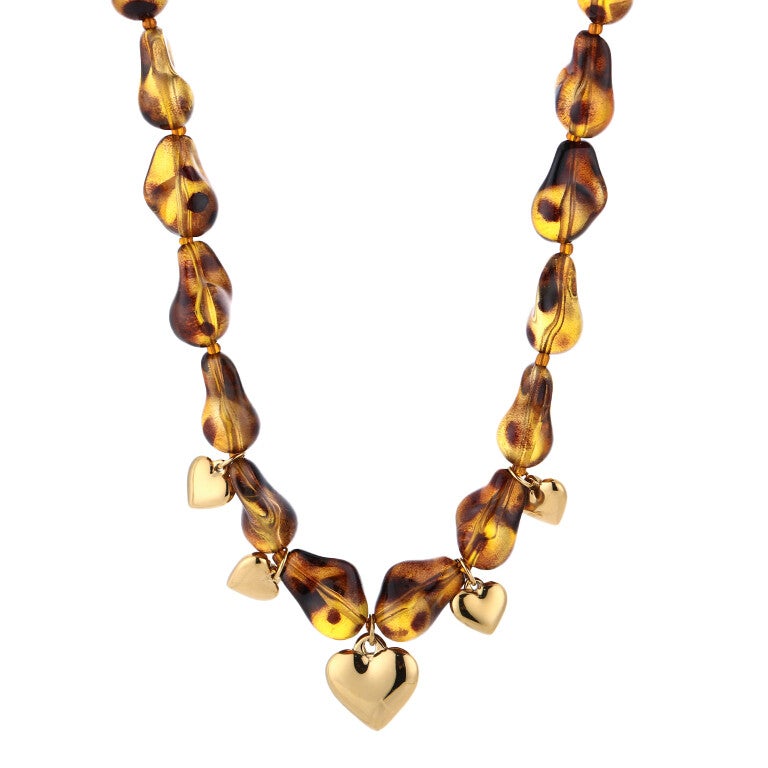 Kralenketting met bedels Leopard