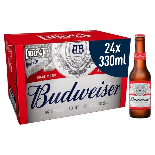 Budweiser 24 Pack Glass Bottle