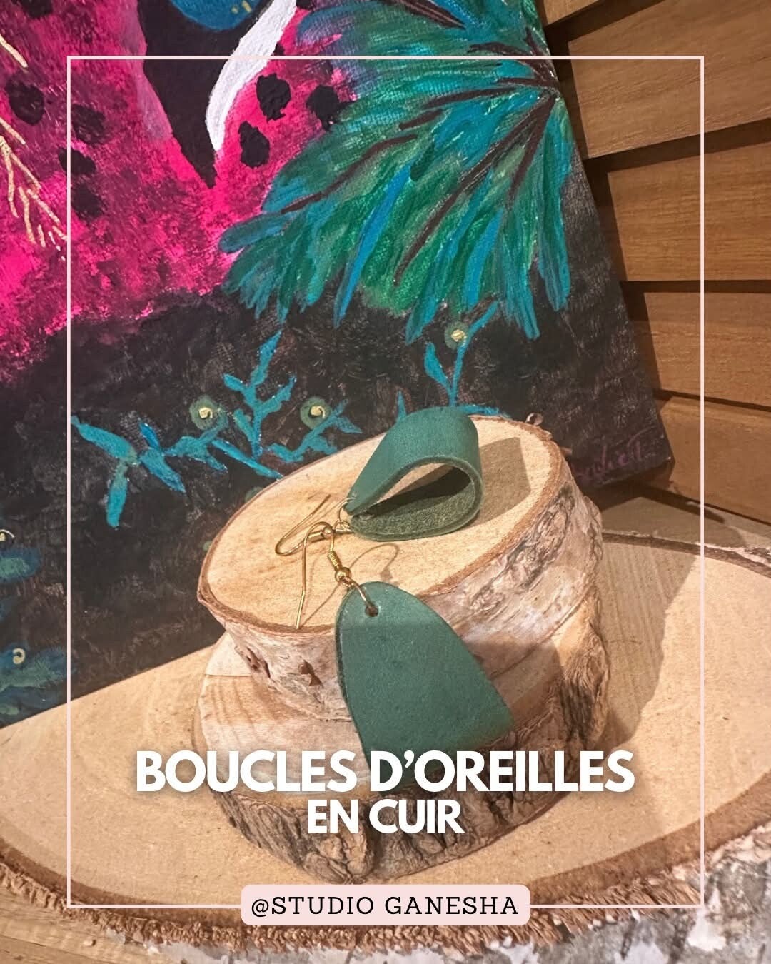 Boucles d'oreilles en cuir