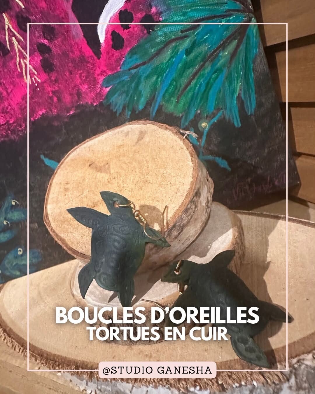Boucles d'oreilles en cuir
