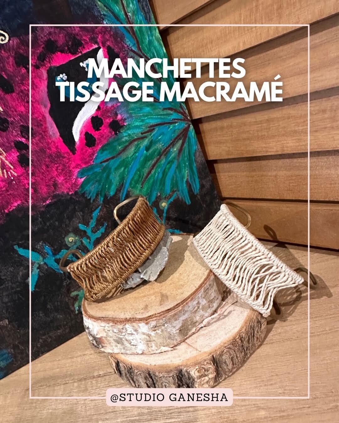 Manchettes macramé
