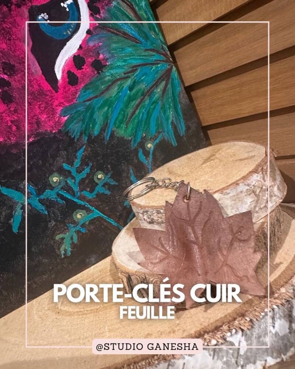 Porte-clé en cuir