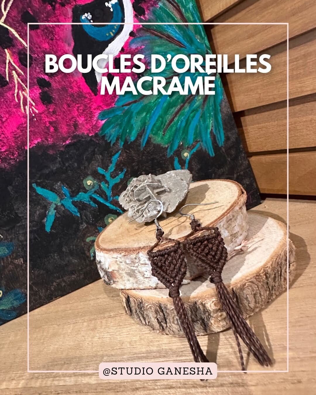 Boucles d'oreilles macramé