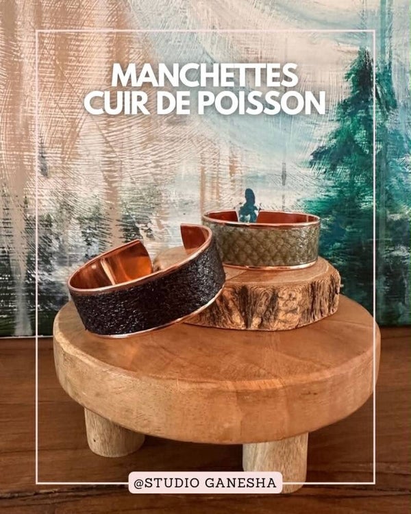 Manchettes cuir de Poisson
