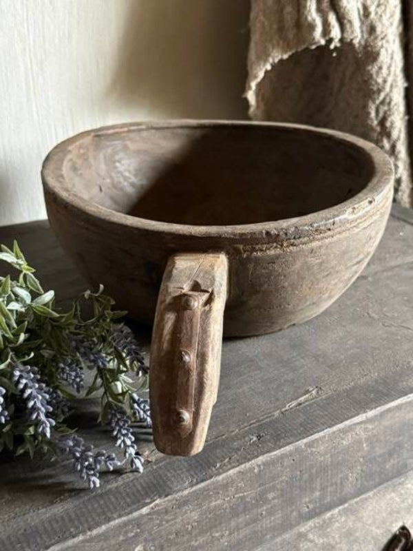 houten schaal met oor / handvat T3