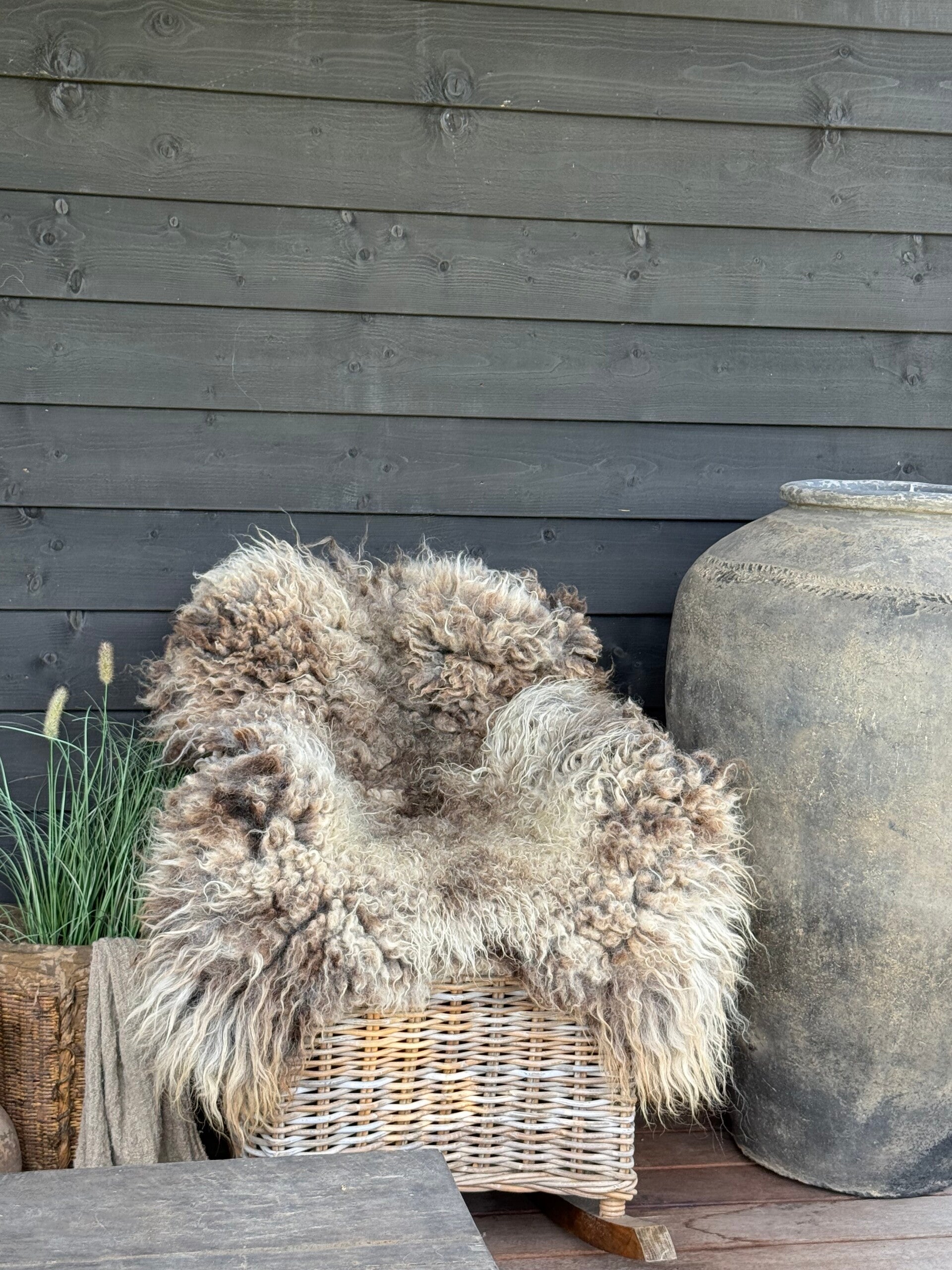 Gemêleerde vacht, diervriendelijk alleen wol