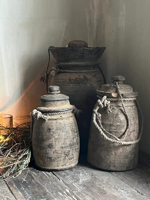 Potten en kruiken hout / woondecoratie | Biekkies