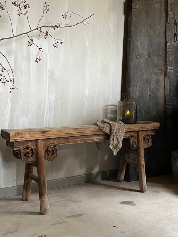 bank, bankje met krul (3.H)