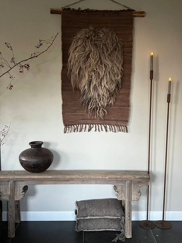 Kleed met gevilt vachtstuk ( geen leer!!)