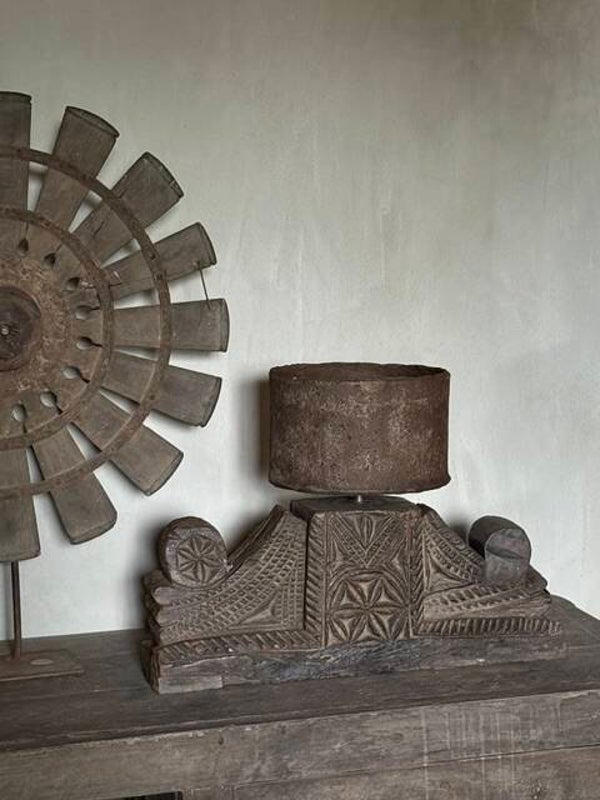 lamp houten snijwerk/ornament H