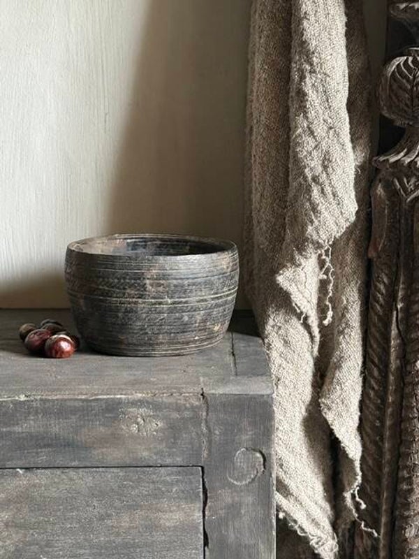 houten potje / kom, donker TLP2