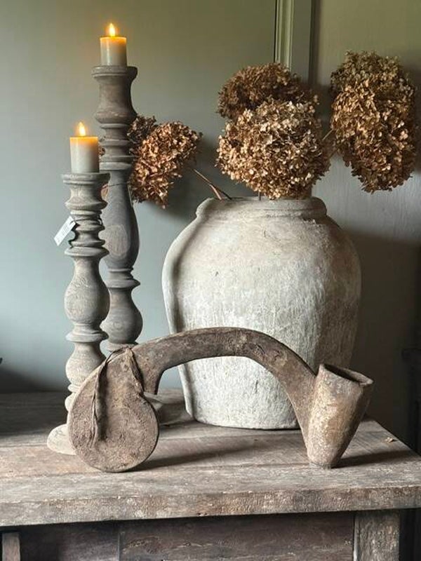 Lepel, prachtige grote houten lepel met detail D