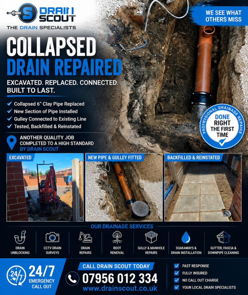 Drain unblocker kitchen collapsed L9 L10