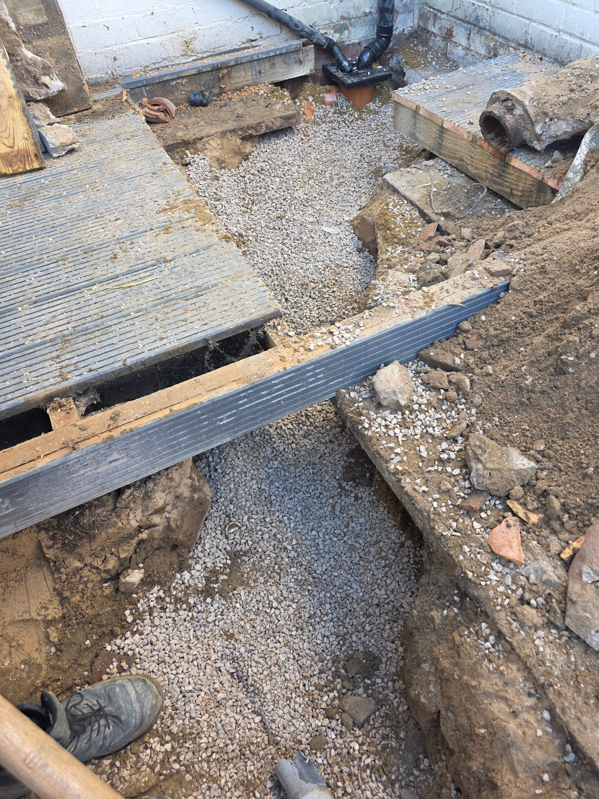 collapsed drain pipe repair