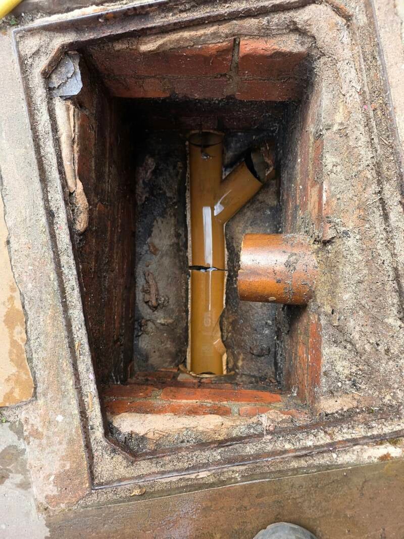 Collapsed drain CCtv survey