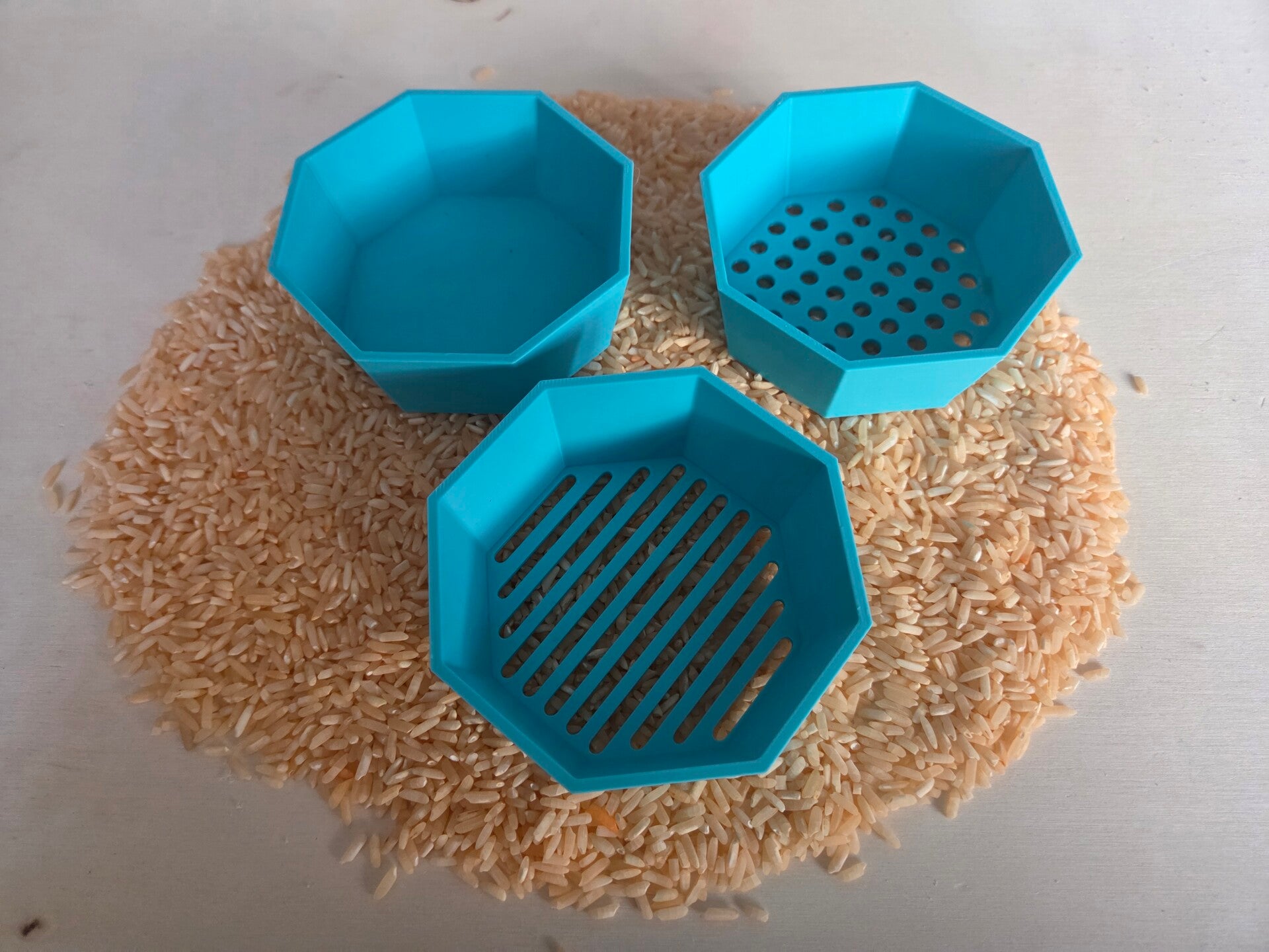 PLA - Sorteer/Zeef hexagonbakjes