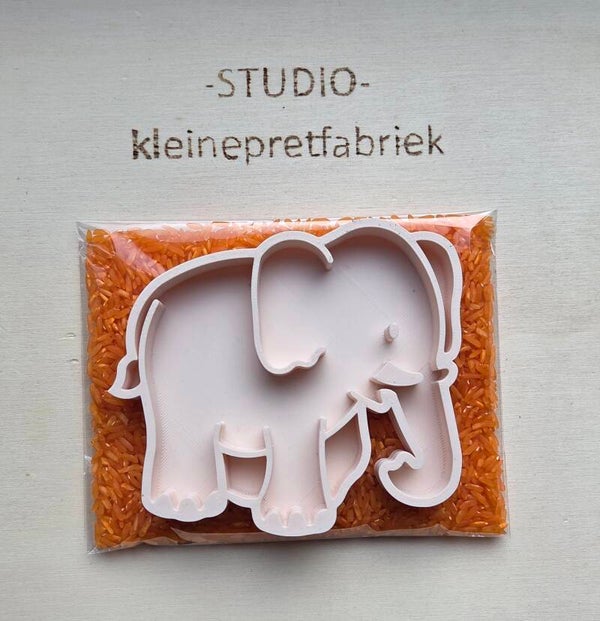 Speelrijst met olifant vulvorm - Kant en klare traktatie