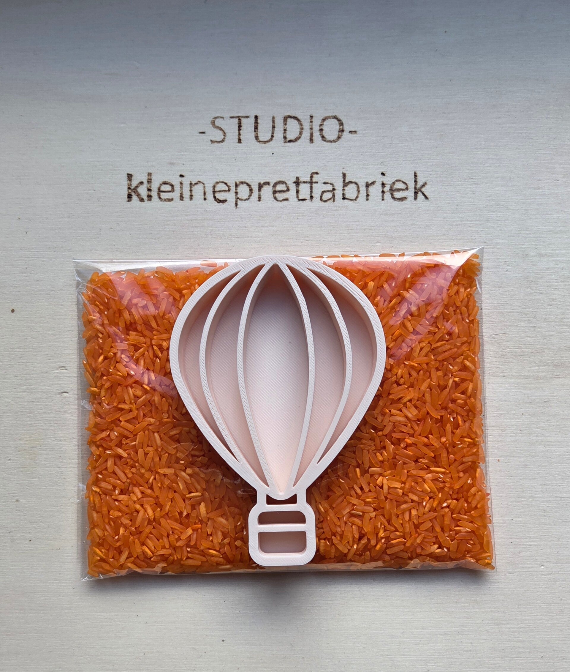 Speelrijst met luchtballon vulvorm - Kant en klare traktatie