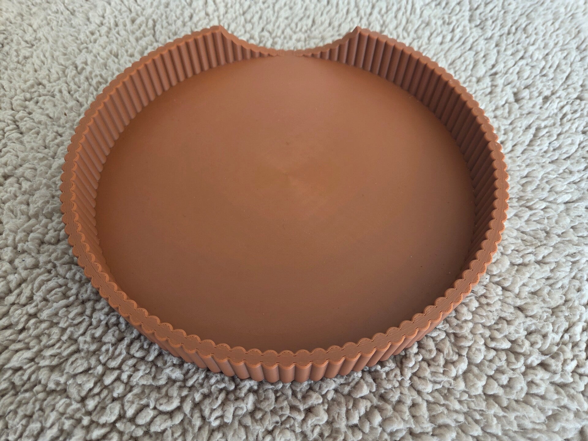 PLA speelbak - rond ribbel met opening