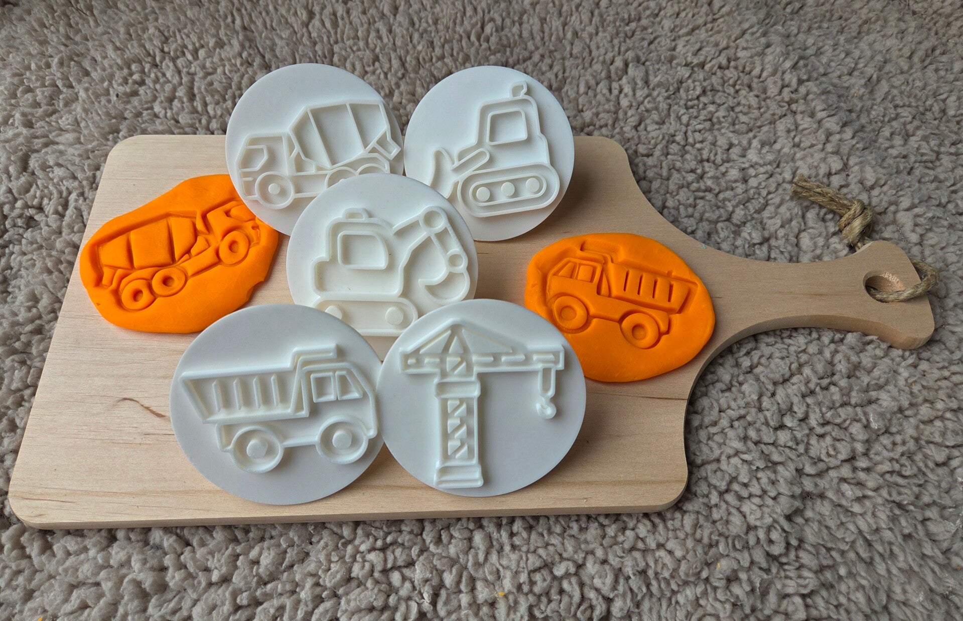 PLA stempelset - bouwvoertuigen