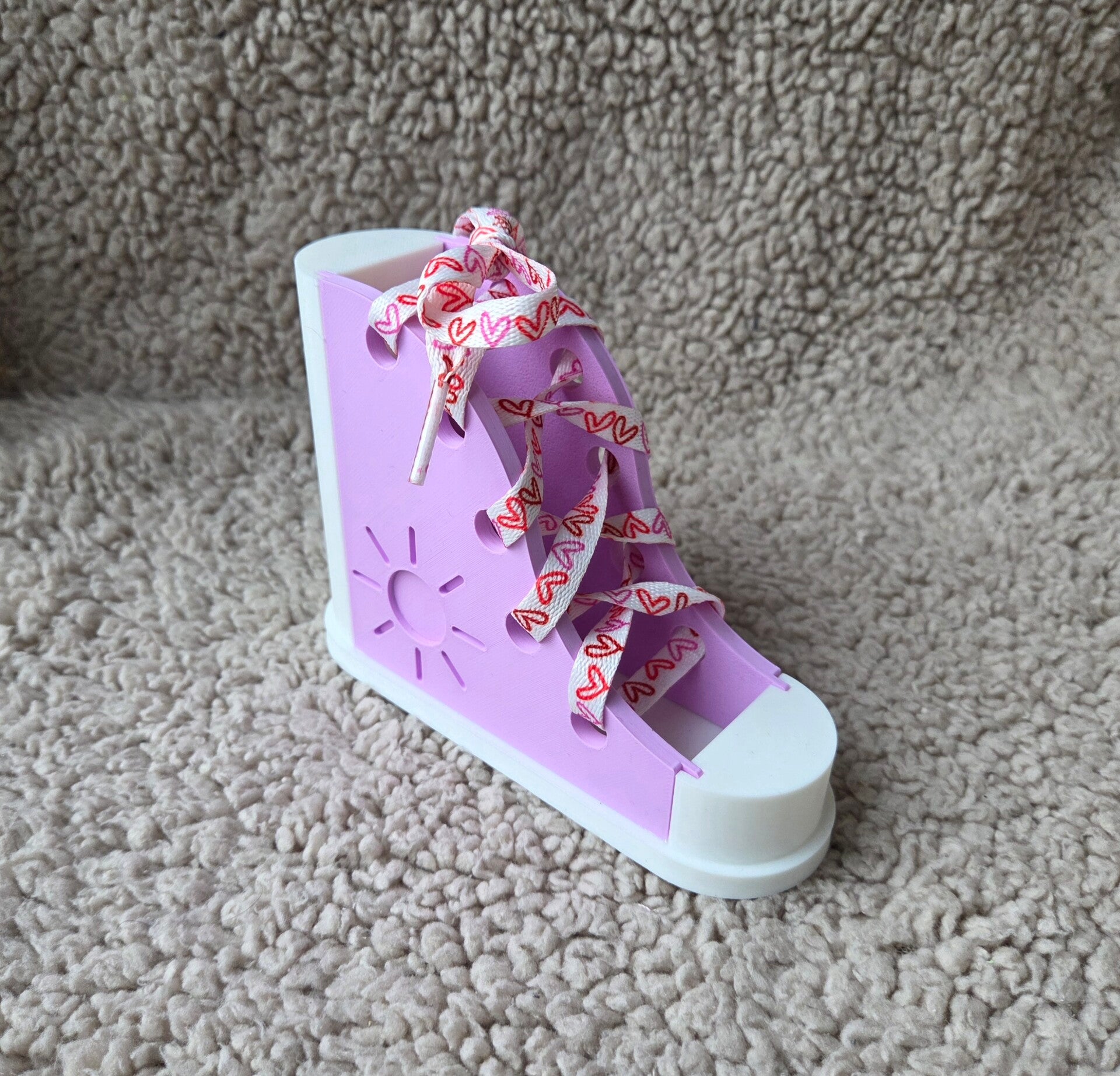 PLA - Veterstrik leerschoen lila