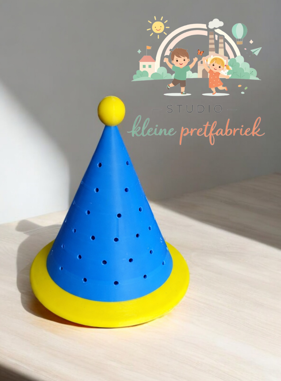 PLA - feesthoedje blauw